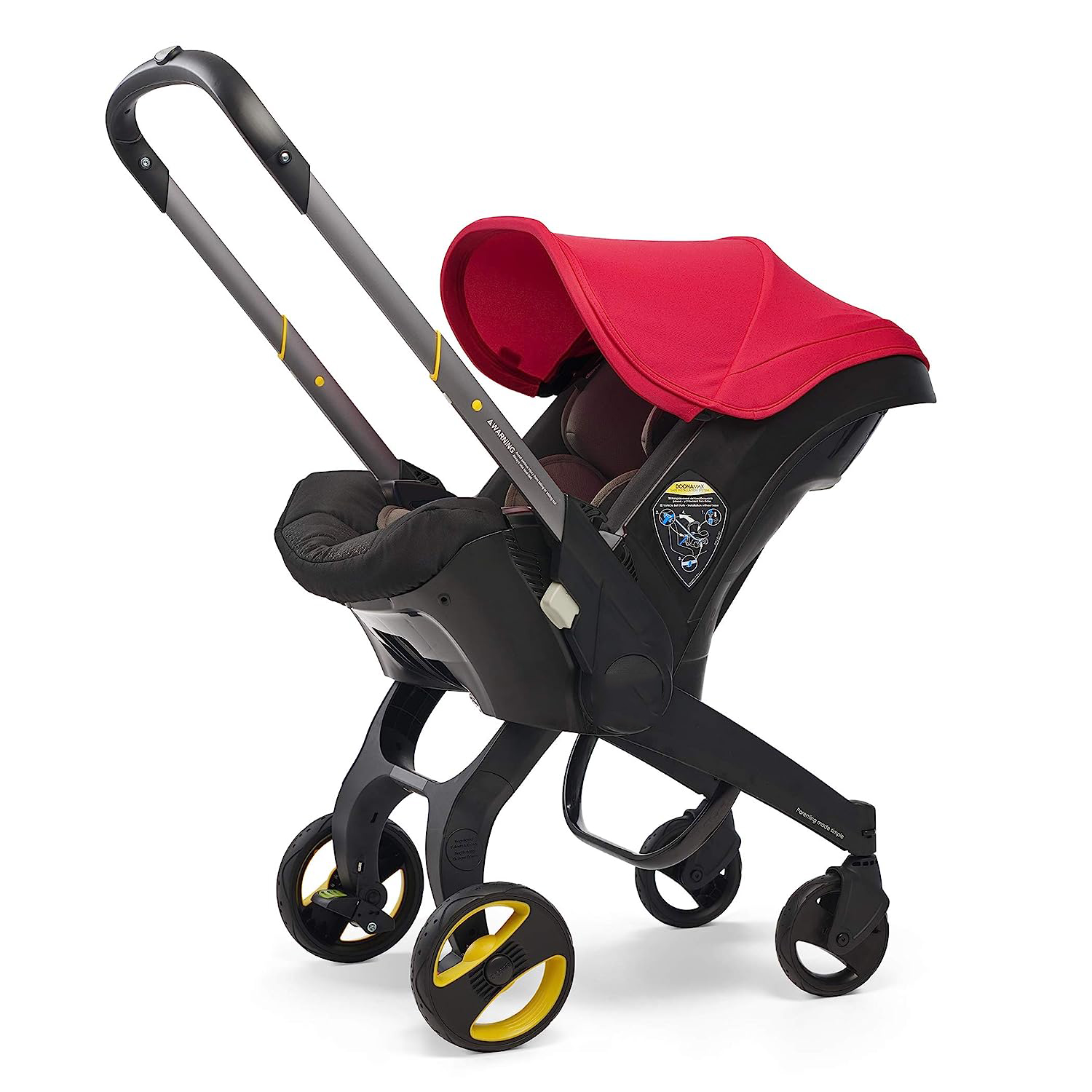 Infant Car Seat & Latch Base - Rear Facing, Car Seat to Stroller in Seconds - US Version, Nitro Black