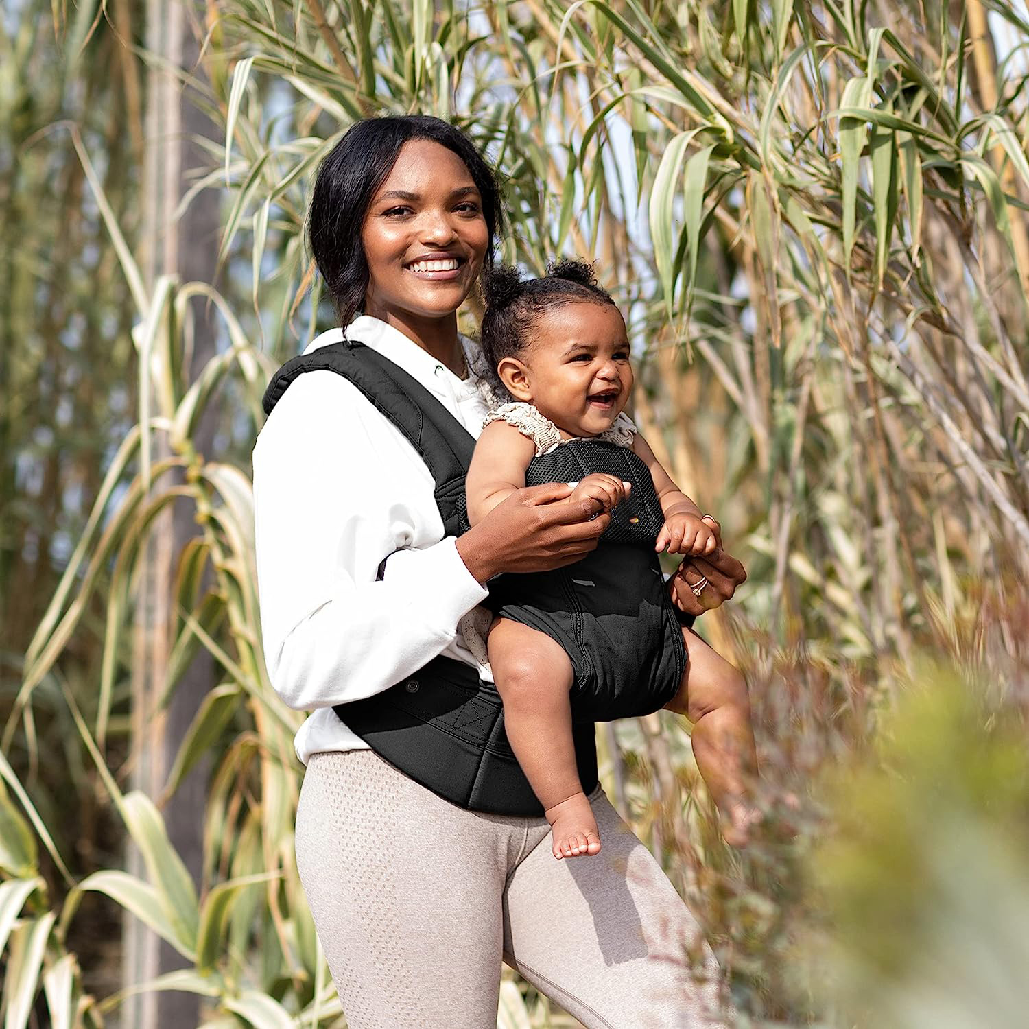 Complete All Seasons Ergonomic 6-in-1 Baby Carrier Newborn to Toddler - with Lumbar Support - for Children 7-45 Pounds - 360 Degree Baby Wearing - Inward & Outward Facing - Stone
