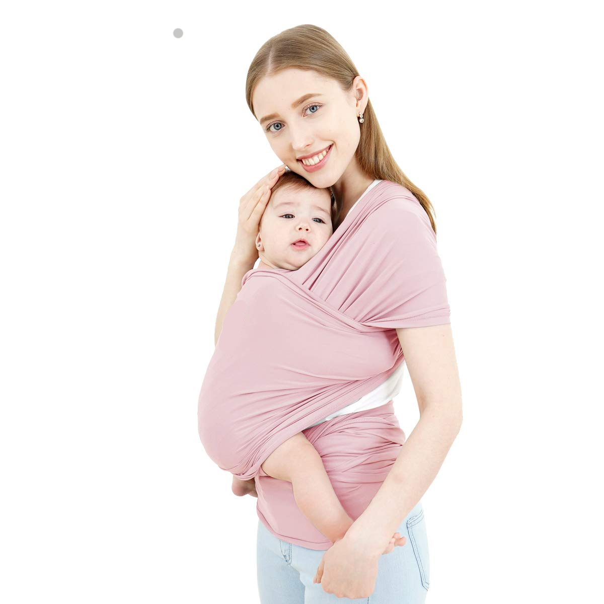 Baby Wrap Carrier,Hands Free Baby Carrier Sling,Lightweight,Breathable,Softness,Perfect for Newborn Infants and Babies Shower Gift,Black