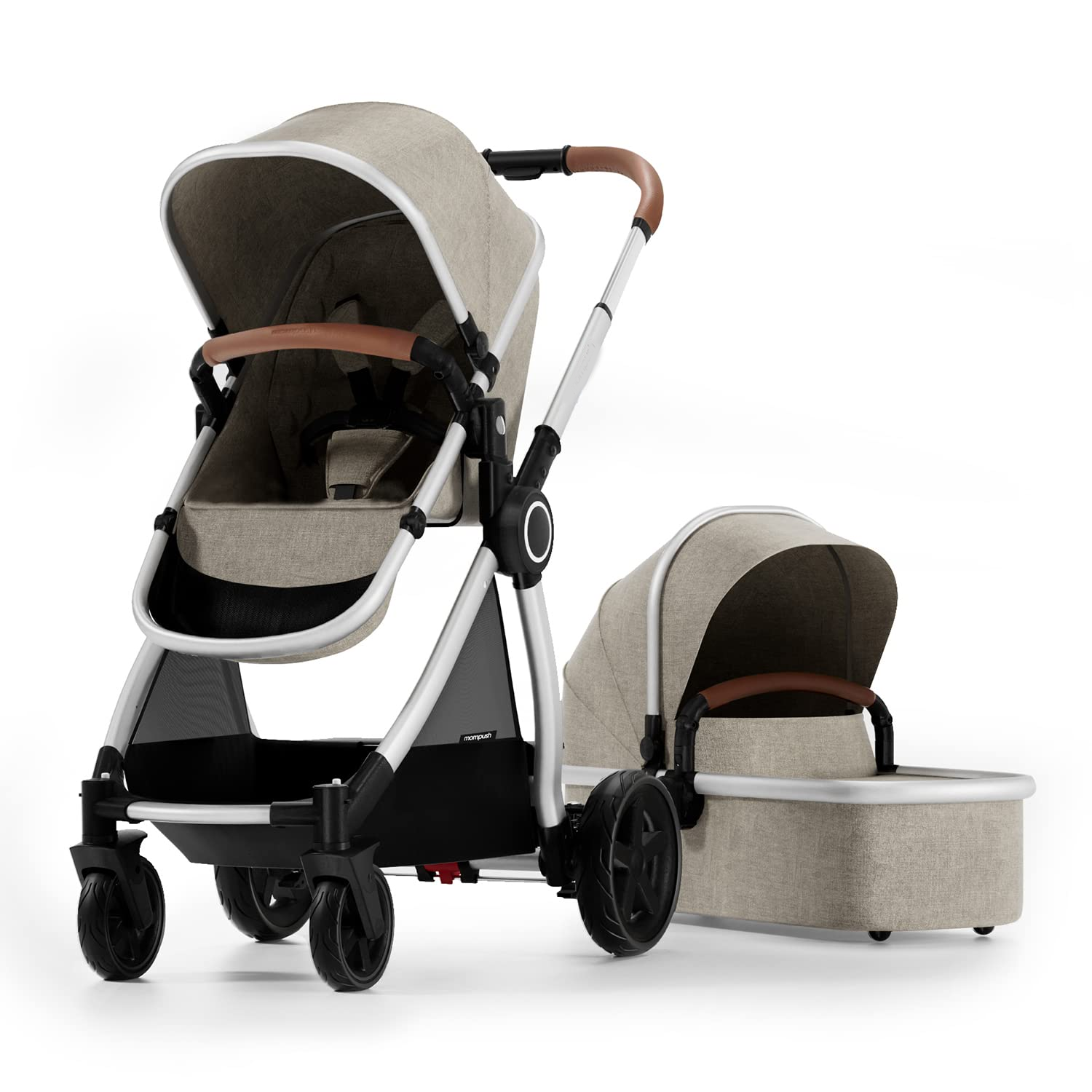 Baby Stroller with Removable Bassinet - Full-Size Baby Strollers for Comfortable Outings with Baby - Toddler Stroller with Reversible Stroller Seat - Smooth Glide Bassinet Stroller