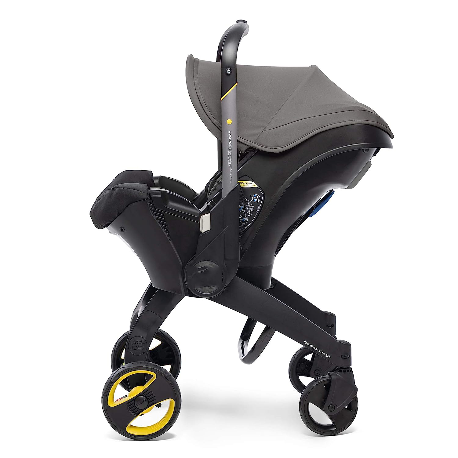 Infant Car Seat & Latch Base - Rear Facing, Car Seat to Stroller in Seconds - US Version, Nitro Black