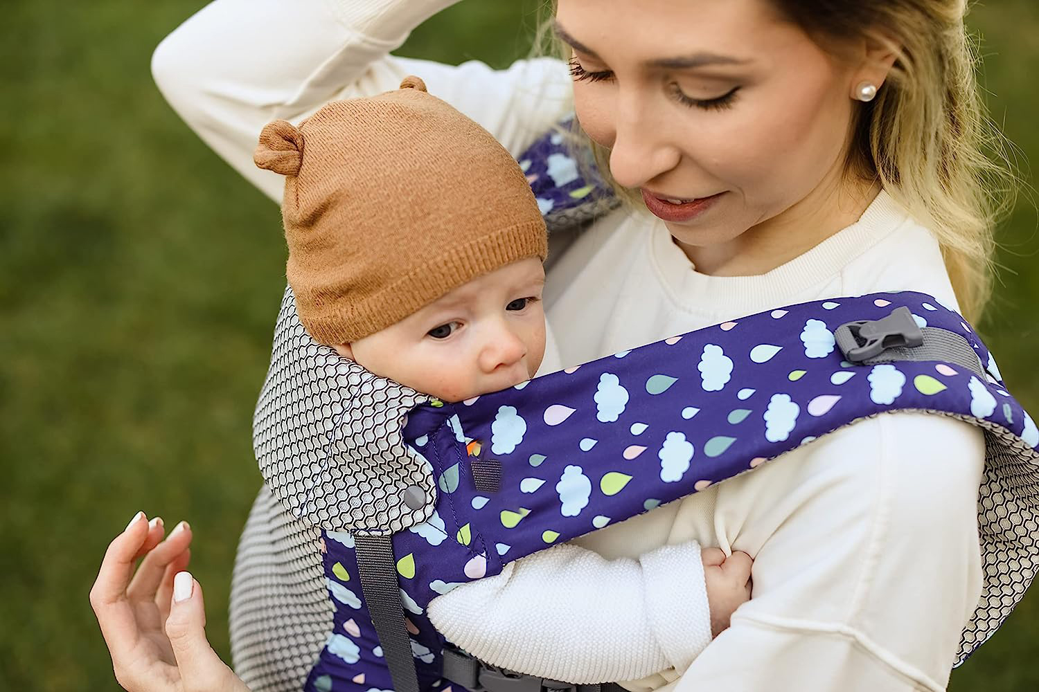 Baby Carrier Newborn to Toddler - All Positions Baby Body Carrier, Baby Carrier Backpack & Baby Front Carrier with Adjustable Seat, Ergonomic Baby Holder Carrier 7-35 lbs (Navy)