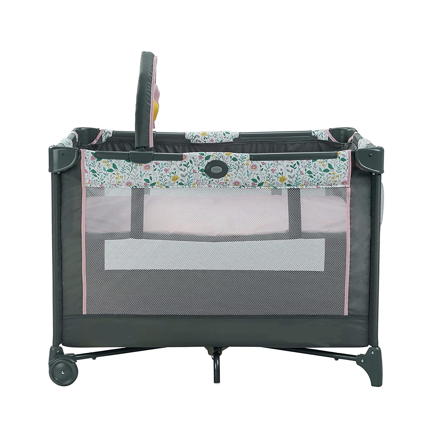 Pack and Play Portable Playard, Push Button Compact Fold, Carnival