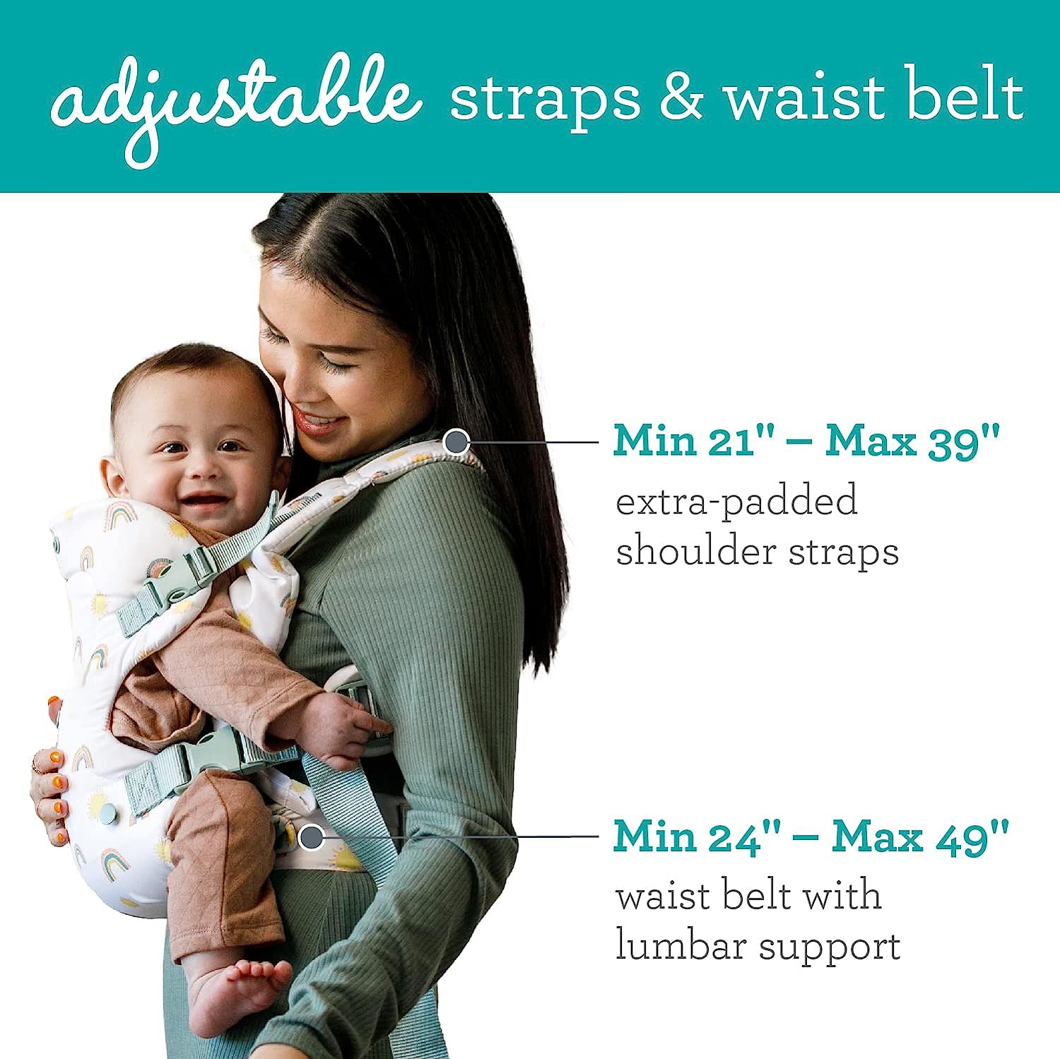 Advanced 4-in-1 Carrier - Ergonomic, convertible, face-in and face-out front and back carry for newborns and older babies 8-32 lbs
