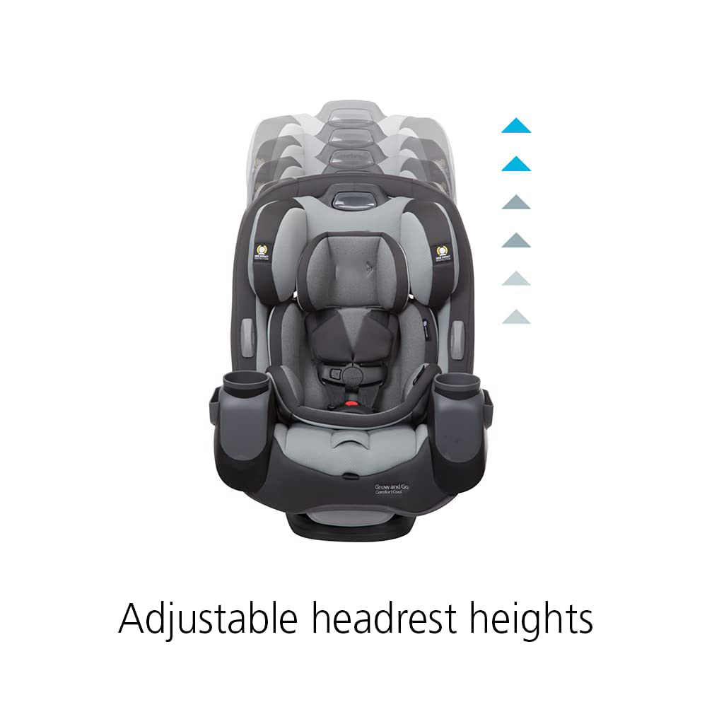 Safety 1st Grow and Go All-in-One Convertible Car Seat, Rear-facing 5-40 pounds, Forward-facing 22-65 pounds, and Belt-positioning booster 40-100 pounds, Carbon Wave