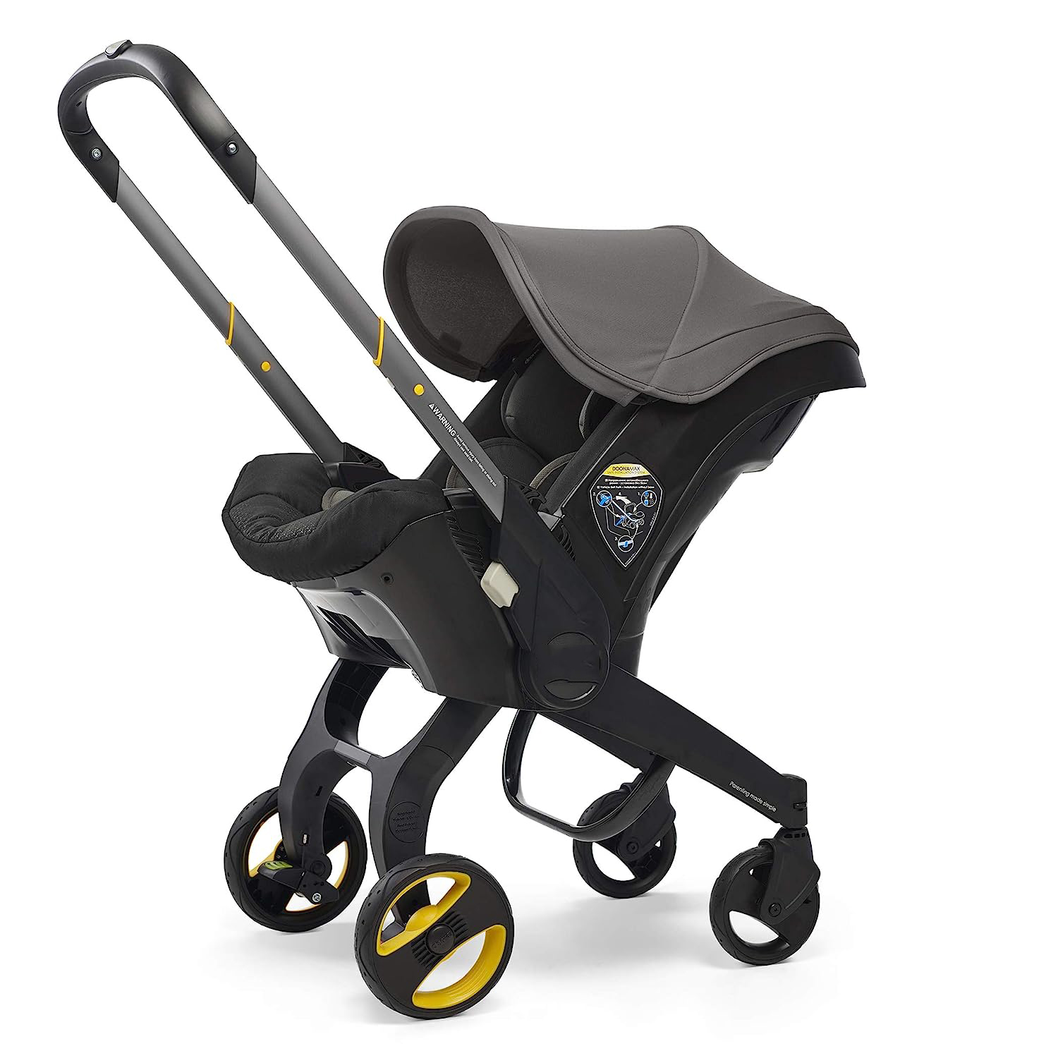 Infant Car Seat & Latch Base - Rear Facing, Car Seat to Stroller in Seconds - US Version, Nitro Black