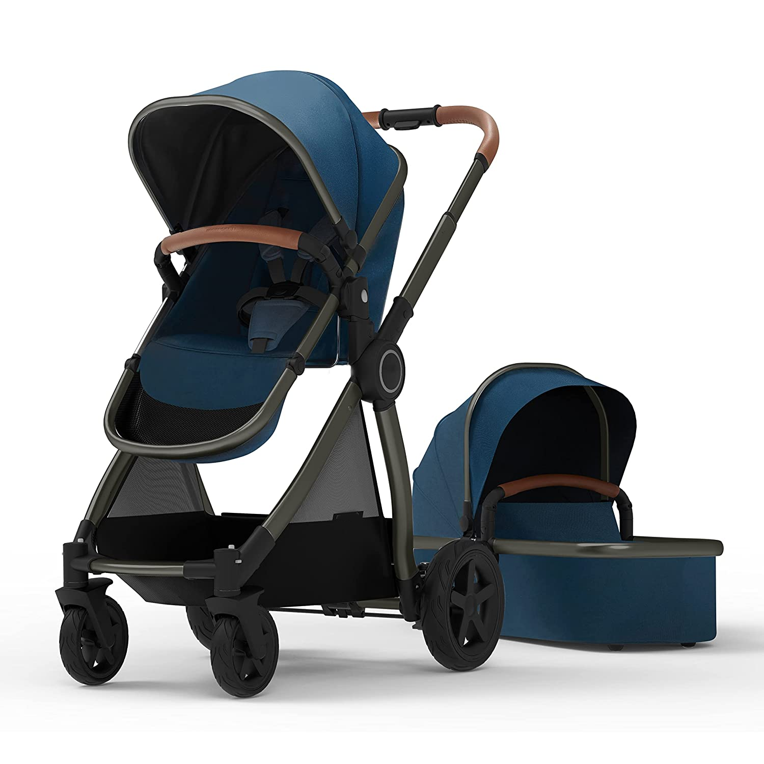 Baby Stroller with Removable Bassinet - Full-Size Baby Strollers for Comfortable Outings with Baby - Toddler Stroller with Reversible Stroller Seat - Smooth Glide Bassinet Stroller