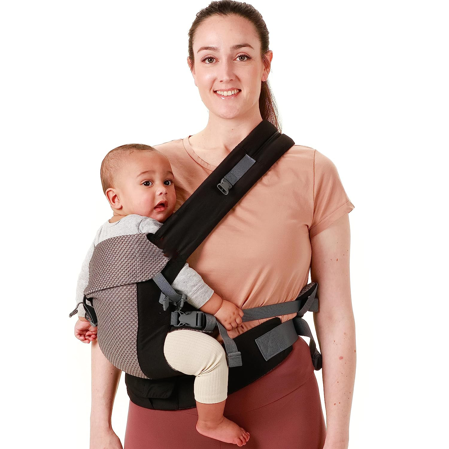 Baby Carrier Newborn to Toddler - All Positions Baby Body Carrier, Baby Carrier Backpack & Baby Front Carrier with Adjustable Seat, Ergonomic Baby Holder Carrier 7-35 lbs (Navy)