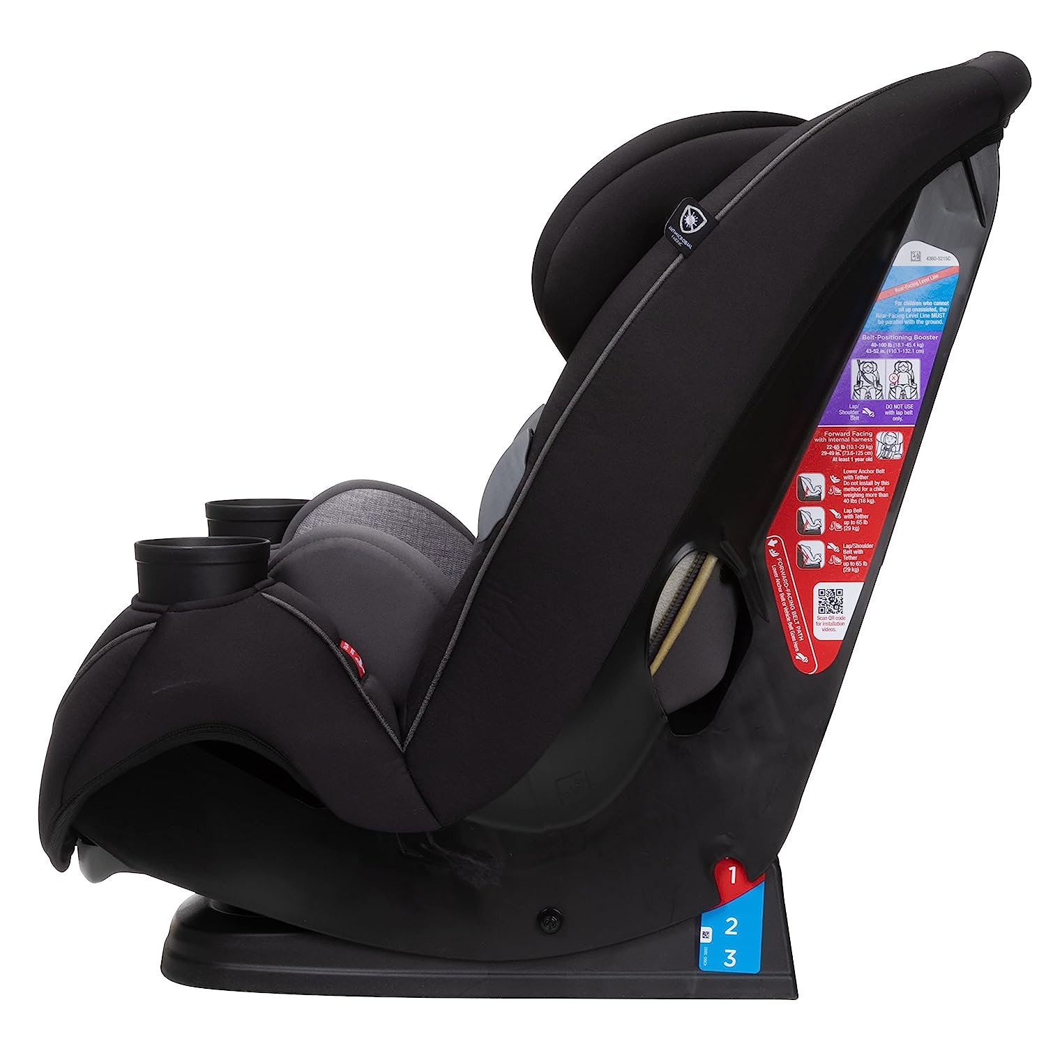 Safety 1st Grow and Go All-in-One Convertible Car Seat, Rear-facing 5-40 pounds, Forward-facing 22-65 pounds, and Belt-positioning booster 40-100 pounds, Carbon Wave