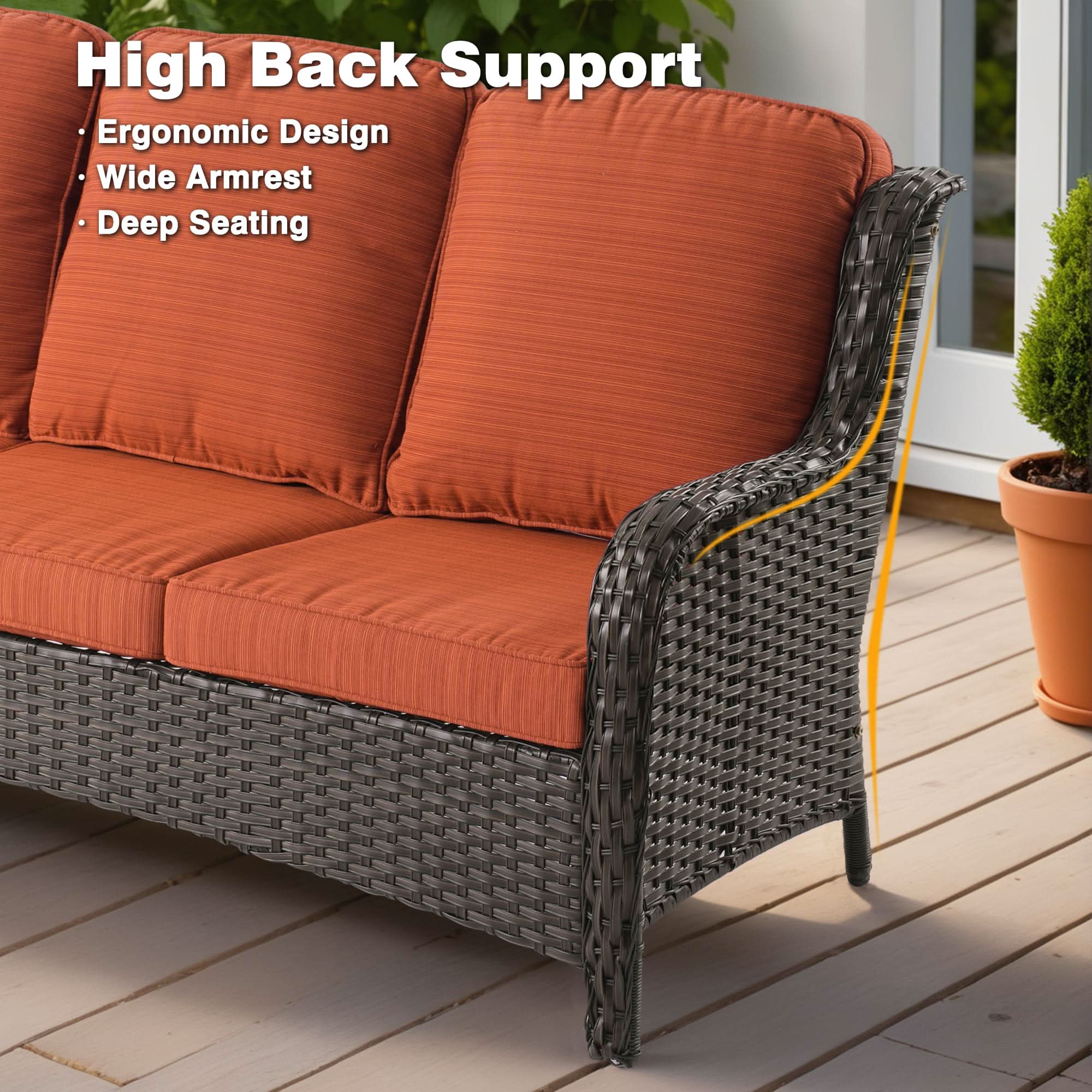 Ovios 6 Pieces Patio Furniture Set with 42